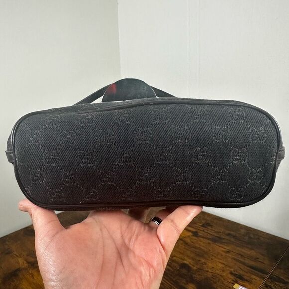 Gucci GG Monogram Brown Canvas Boat Pochette Bag Vintage - Picture 13 of 16